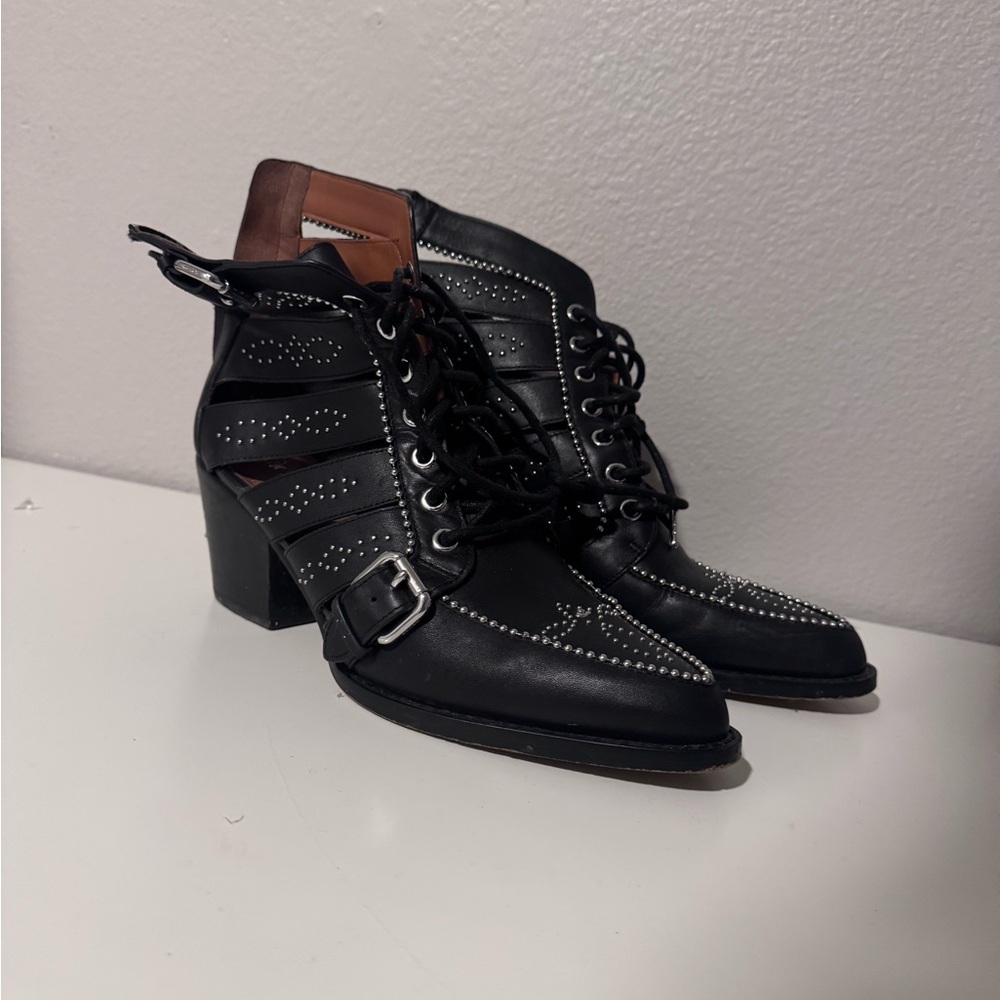 Black Studded Ankle Boots “Paisley” from Coach